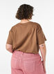T-Shirt aus 100% Baumwolle mit kurzen &Auml;rmeln und Print, Braun, Model image number 2