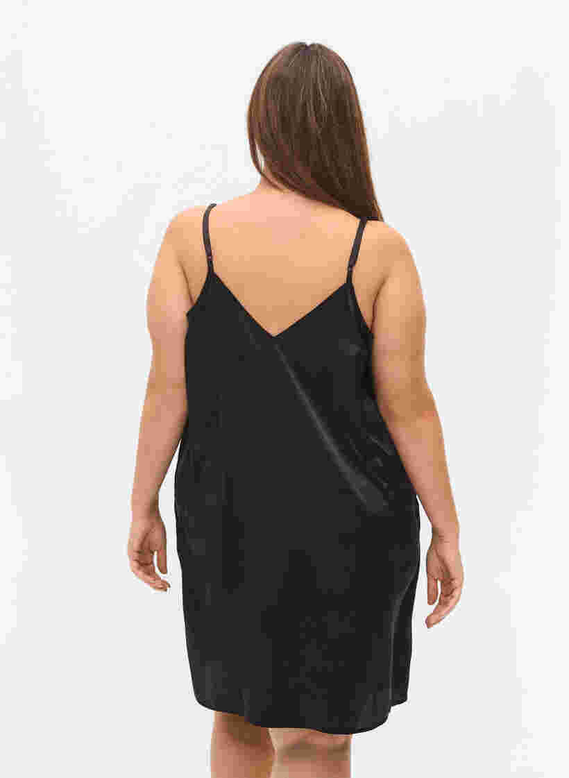 Nachthemd mit Spitzendetails, Black, Model image number 1