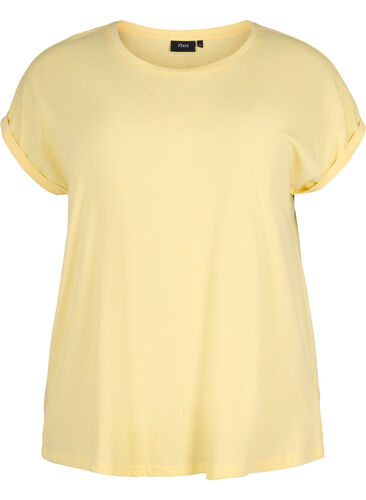 Kurzärmeliges T-Shirt aus einer Baumwollmischung, Popcorn, Packshot image number 0
