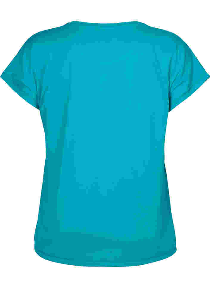 Kurzarm Trainingsshirt, Deep Peacock Blue, Packshot image number 1