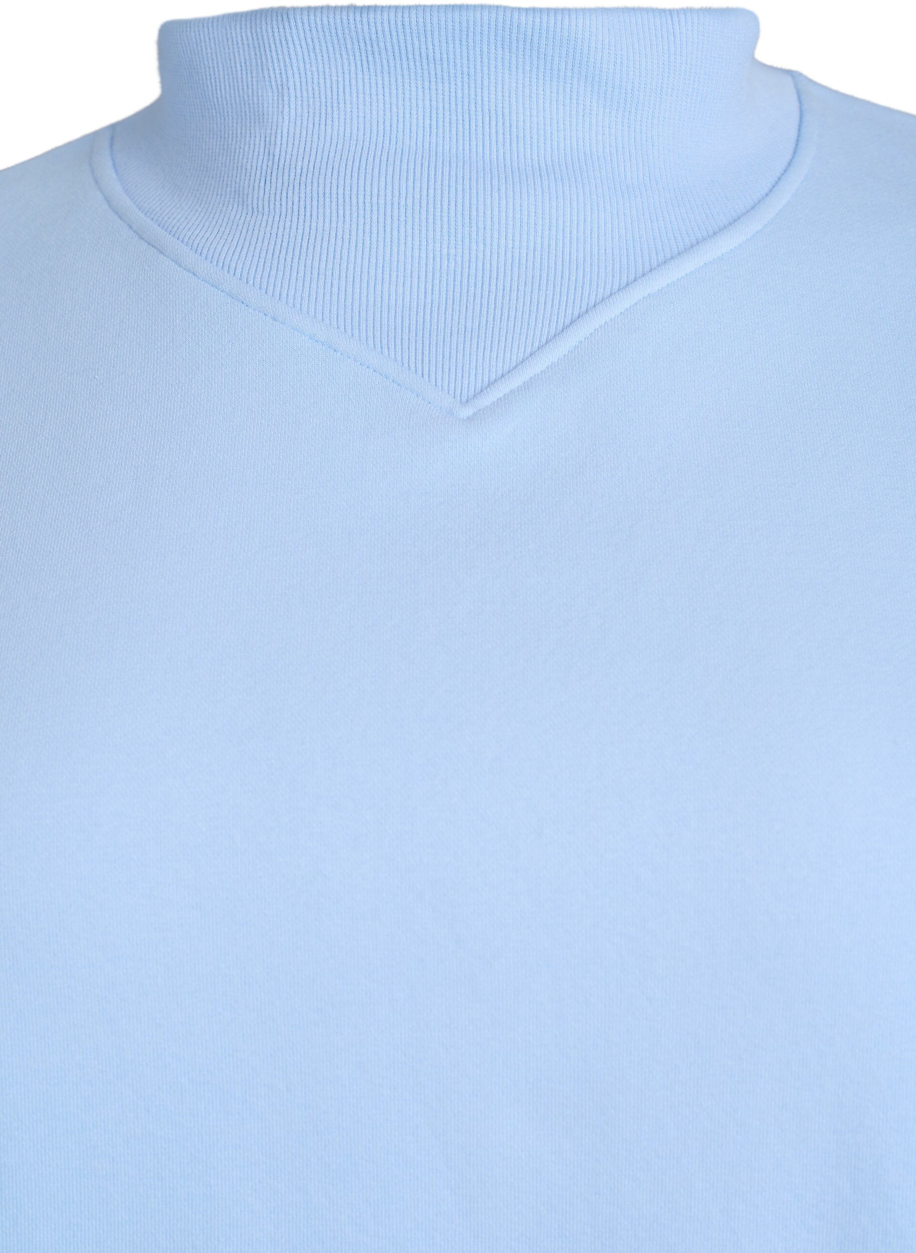 ZizziSweatshirt mit hohem Kragen und langen &Auml;rmeln, Blau, Packshot image number 2
