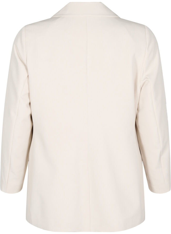 Klassischer Blazer mit Knopfverschluss, Beige, Packshot image number 1