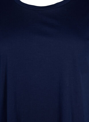 Kurzärmeliges T-Shirt aus einer Baumwollmischung, Navy Blazer, Packshot image number 2