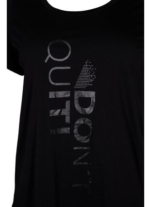 Trainings-T-Shirt mit Print, Black Don't Quit , Packshot image number 2