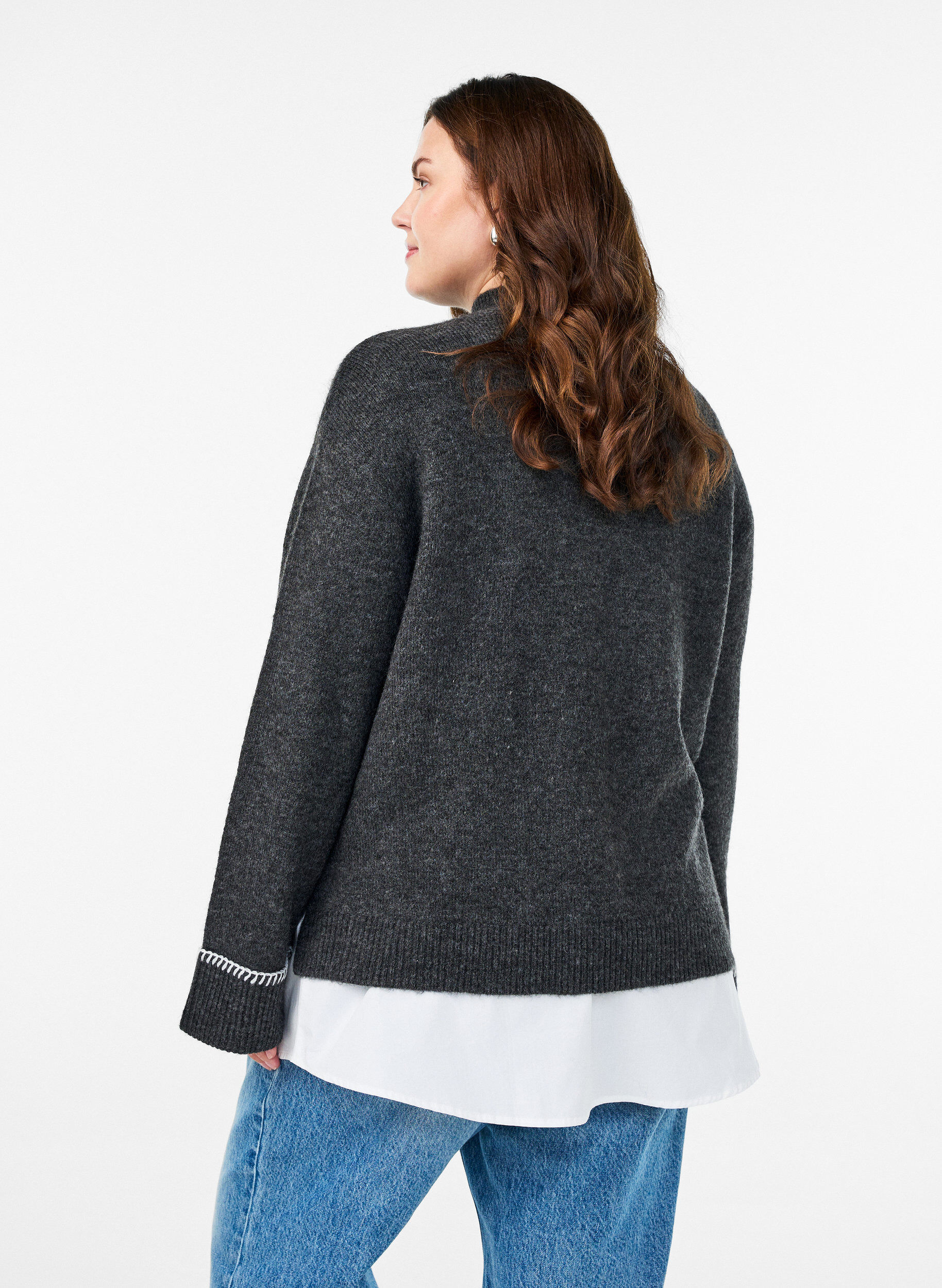ZizziHemdverl&auml;ngerung aus 100% Baumwolle, Wei&szlig;, Model image number 2