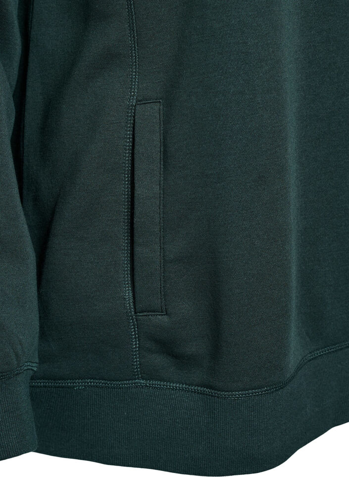 Sweatshirt mit Stehkragen und Taschen, Gr&uuml;n, Packshot image number 3