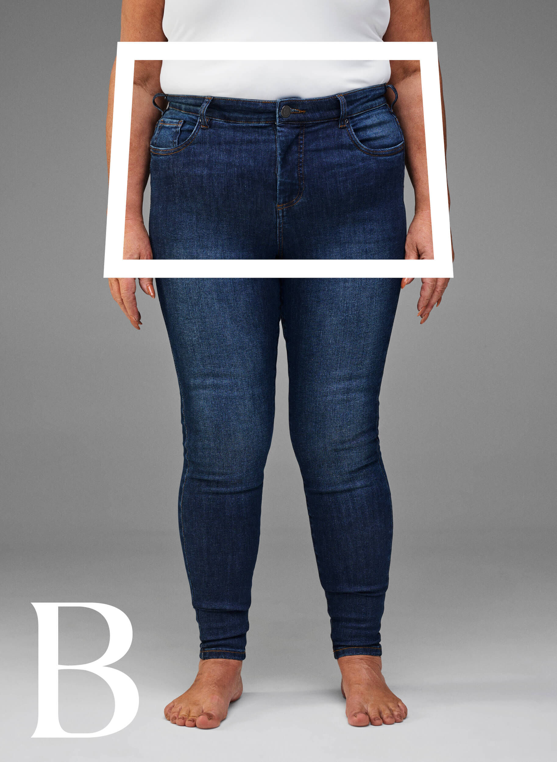 ZizziSuper Slim-Fit-Jeans mit hoher Taille, Dark Blue, Model image number 1