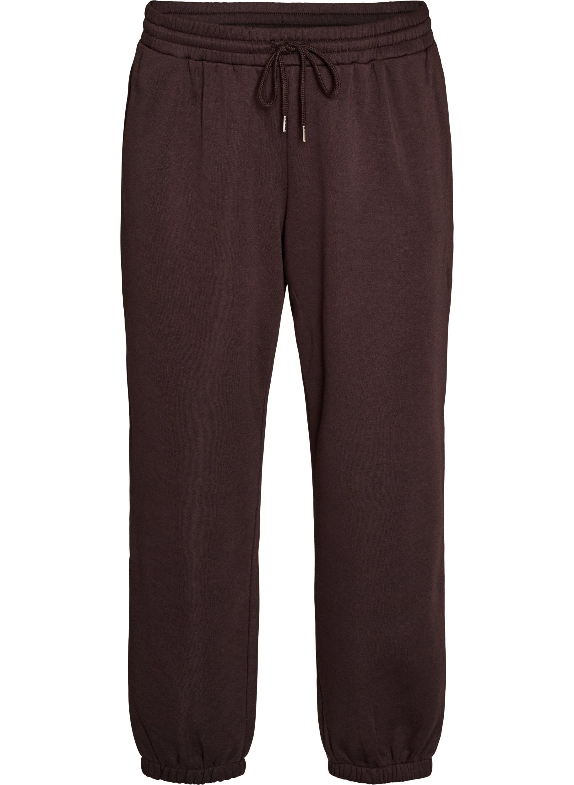 ZizziHoch taillierte Sweatpants mit Kordelzug, Braun, Packshot image number 0