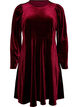 Samtkleid mit Strass und A-Linien-Form, Rot, Packshot image number 0
