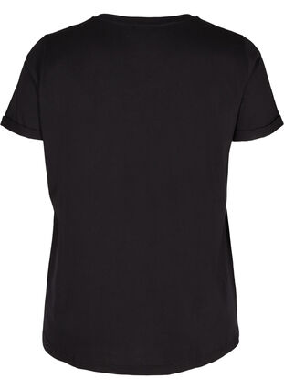 Trainings-T-Shirt aus Baumwolle mit Aufdruck, Black Inspired, Packshot image number 1
