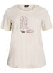 T-Shirt mit Print, Vanille, Packshot image number 0