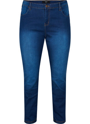 Slim Fit Emily Jeans mit normaler Taillenhöhe, Blue Denim, Packshot image number 0