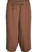 Culotte-Hose aus Baumwollmusselin mit hohem Bund, Braun, Packshot image number 0