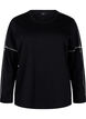 Sweatshirt mit Kontrastnähten, Black, Packshot image number 0