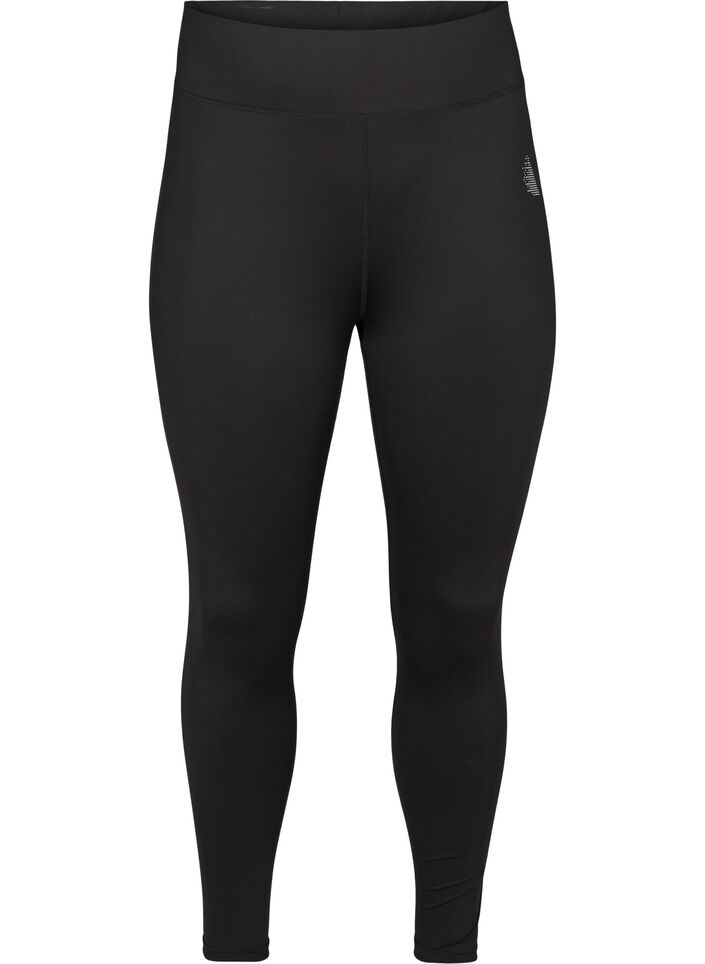 Gek&uuml;rzte Basic-Trainingsleggings, Schwarz, Packshot image number 0