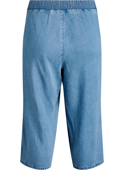 ZizziCulotte aus Lyocell mit weitem Bein in Jeans-Optik, Blau, Packshot image number 1