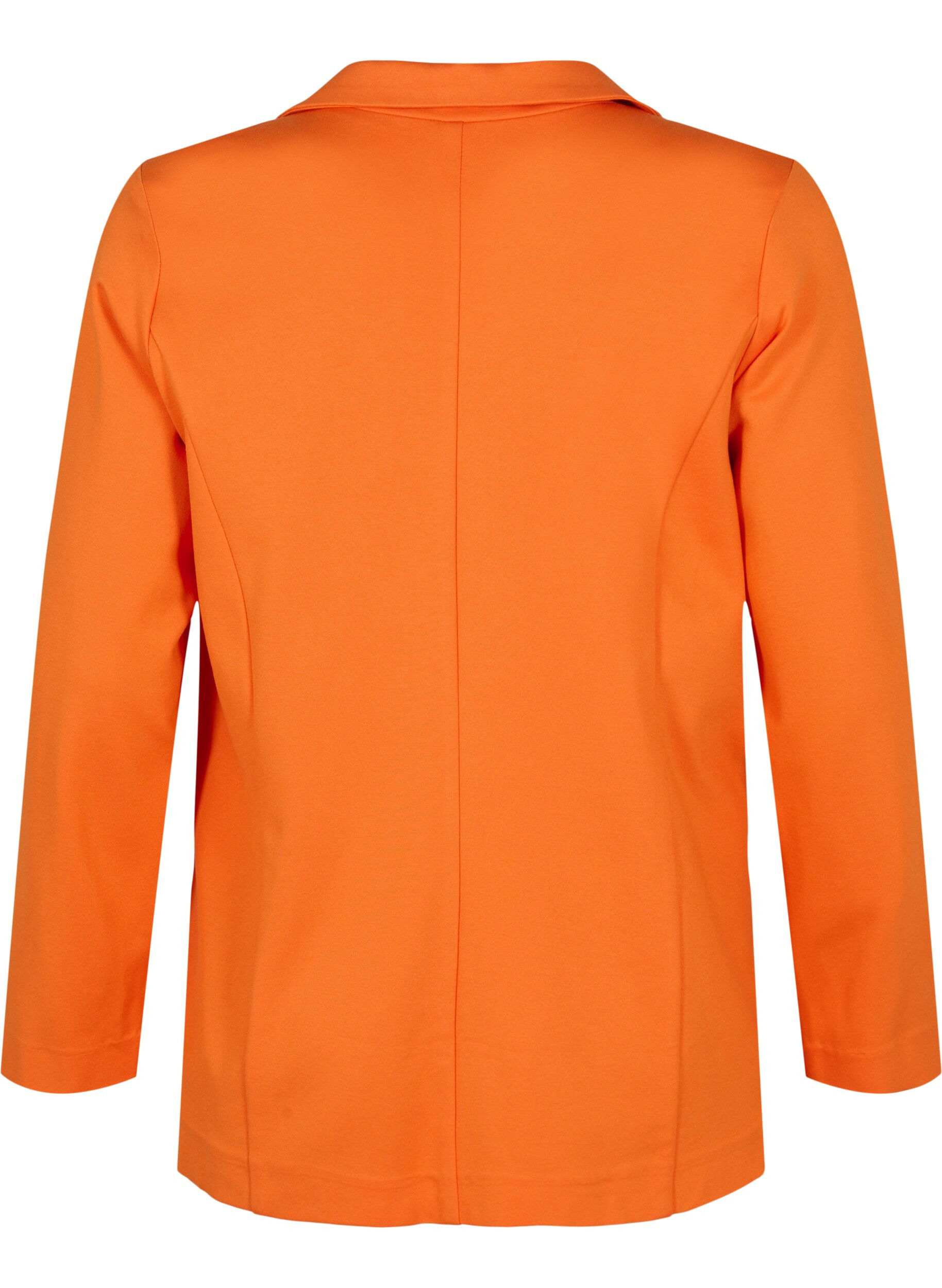 ZizziSchlichter Blazer mit Knopf und Dekorationstaschen, Mandarin Orange, Packshot image number 1