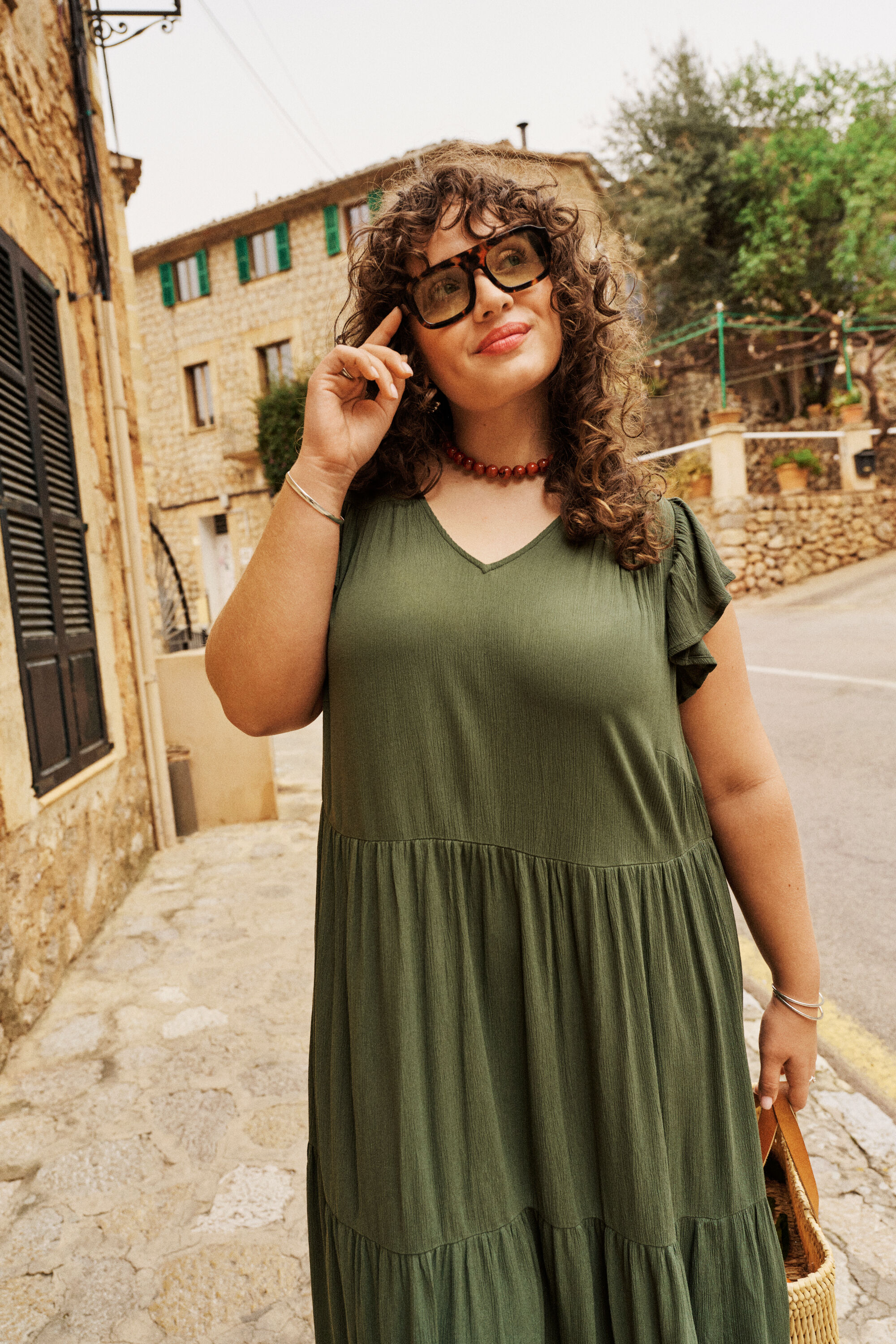 ZizziOlivgr&uuml;ner Boh&egrave;me-Stil mit W&auml;rme, , Model