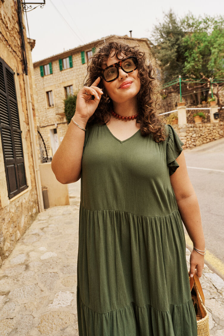 Olivgr&uuml;ner Boh&egrave;me-Stil mit W&auml;rme, , Model