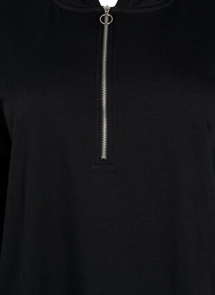 Pulloverkleid mit Kapuze und Reißverschluss, Black, Packshot image number 2