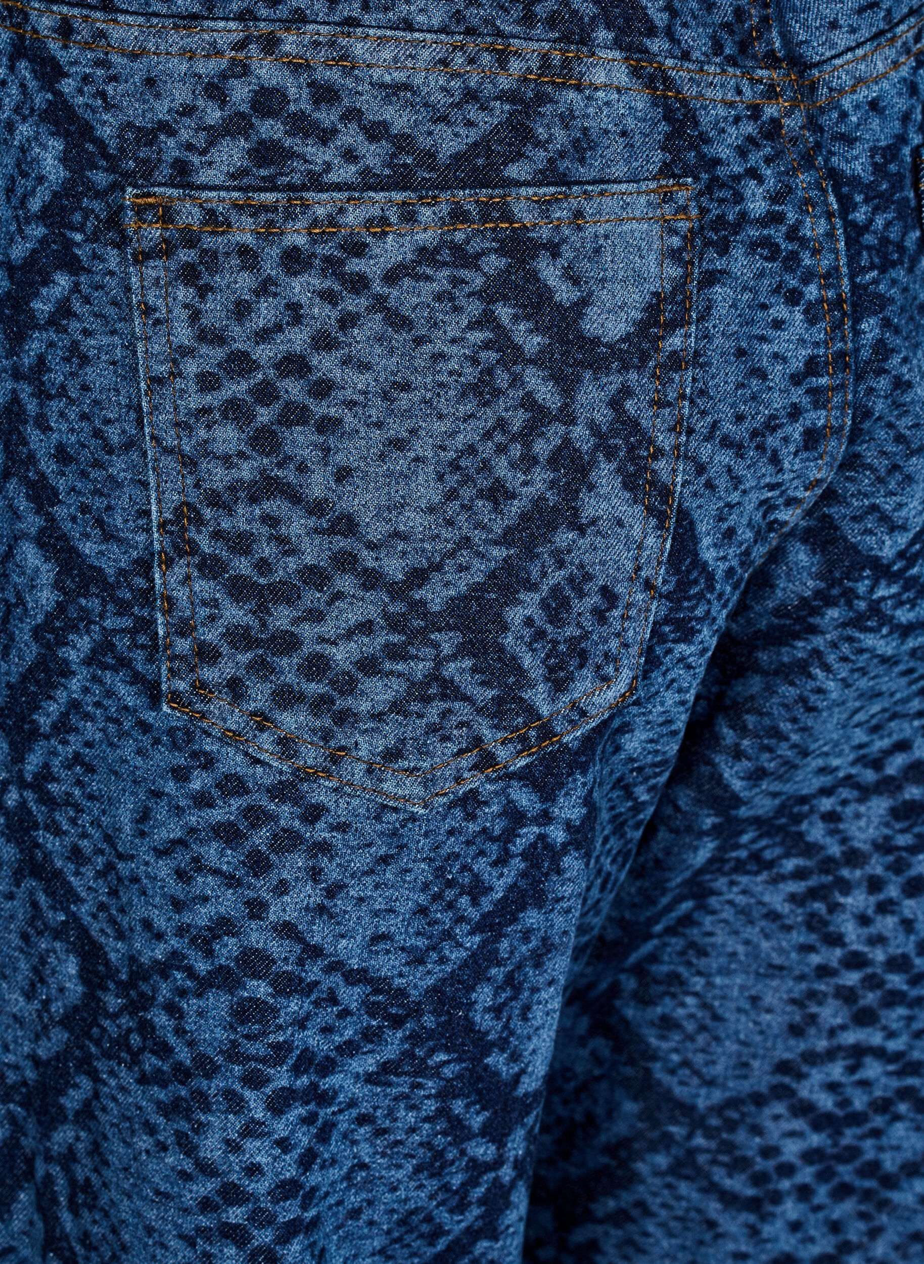 ZizziEmily Jeans mit Schlangenprint, Blau, Packshot image number 3