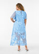 Mesh-Kleid mit floralen Applikationen, Blau, Model image number 1