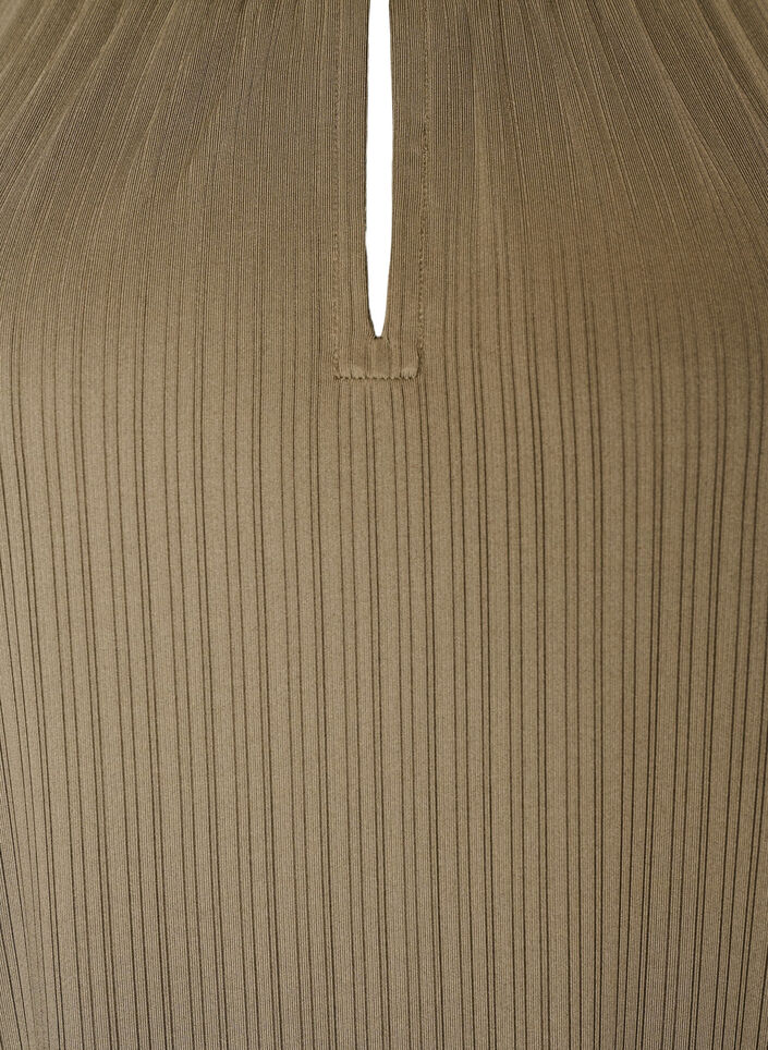 Tunika aus Jersey mit strukturierten Streifen, Braun, Packshot image number 2