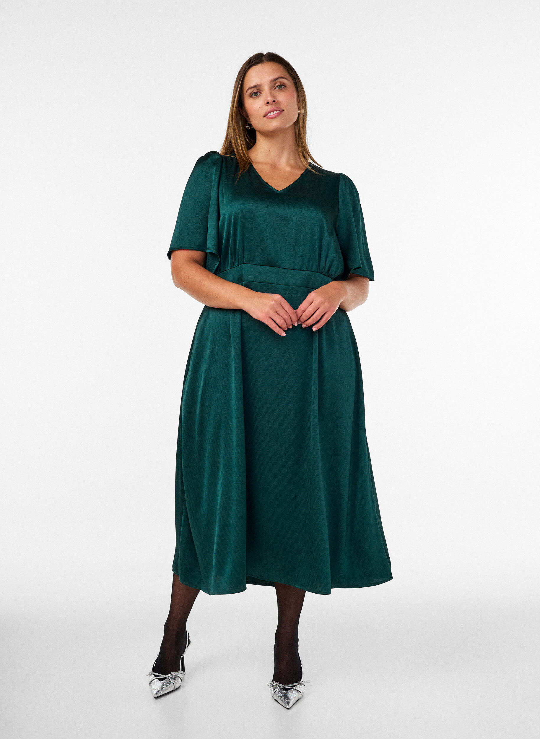 ZizziEmpire-Partykleid in Midil&auml;nge, Gr&uuml;n, Model image number 0