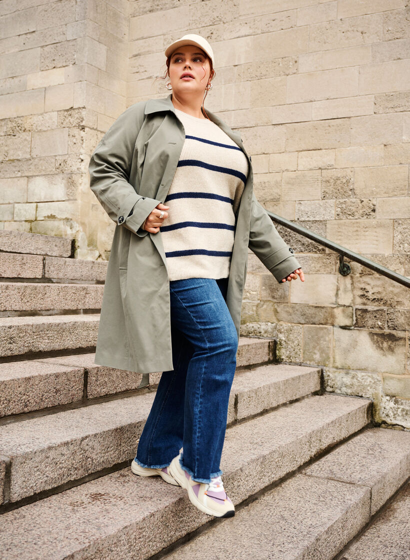 Trenchcoat mit Taschen und Gürtel, Sea Spray, Image image number 0