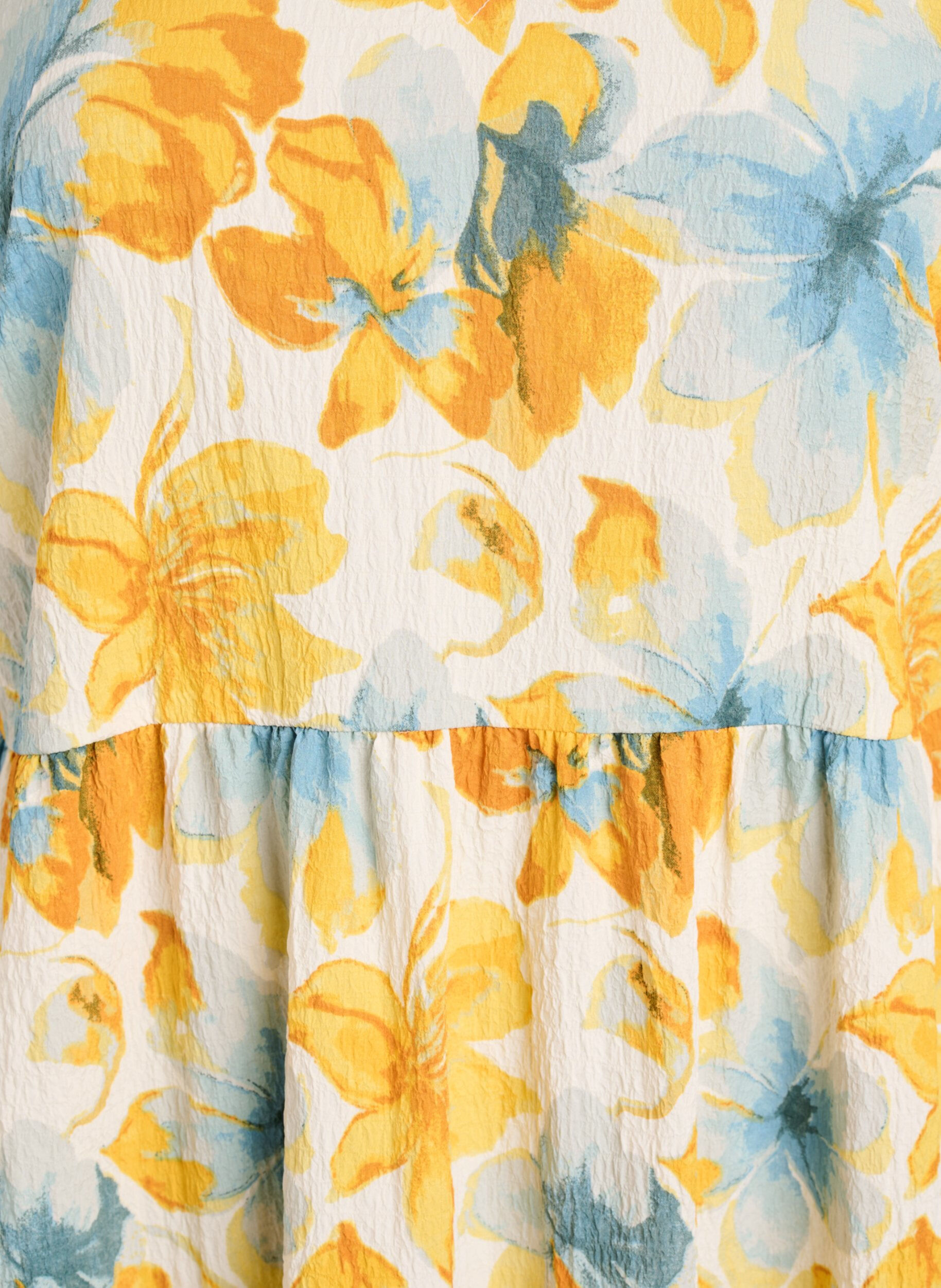 ZizziKurzes A-Linien-Kleid, Gelb, Packshot image number 2