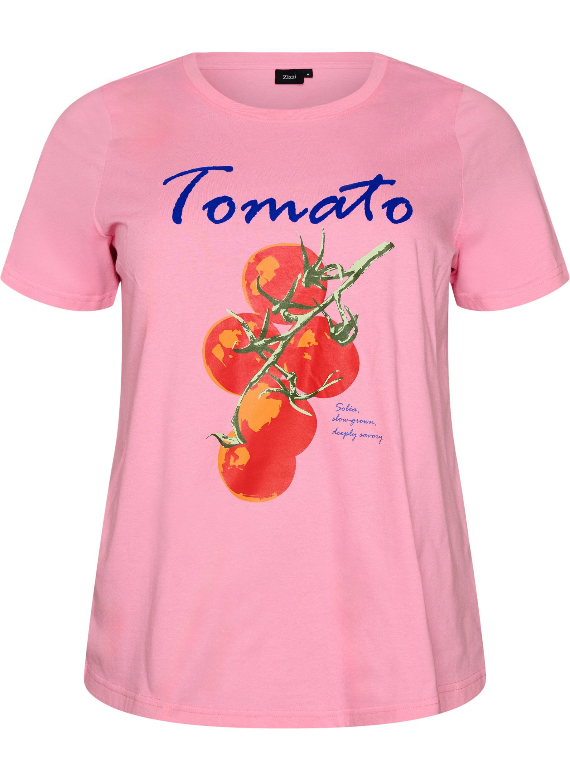 ZizziT-Shirt aus Bio-Baumwolle mit Tomaten-Print, Pink, Packshot image number 0