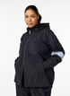 Regenjacke mit reflektierenden Details, Schwarz, Model image number 0