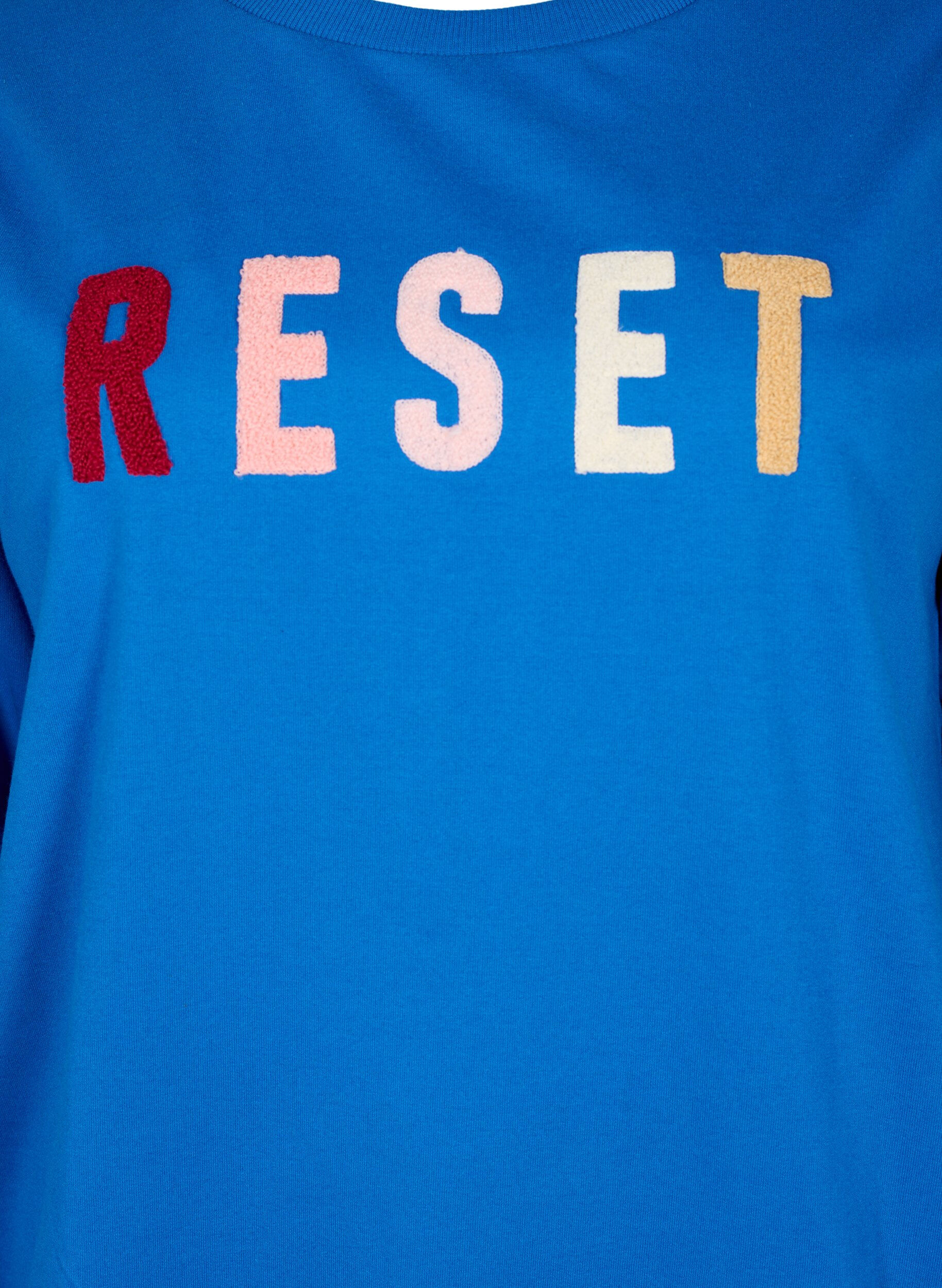 ZizziSweatshirt mit Text, Victoria b. W. Reset, Packshot image number 2