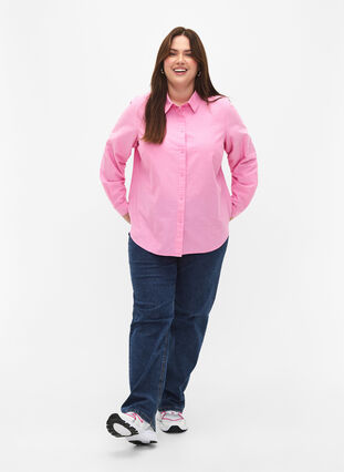 Langärmliges Baumwollhemd, Pink Frosting, Model image number 2