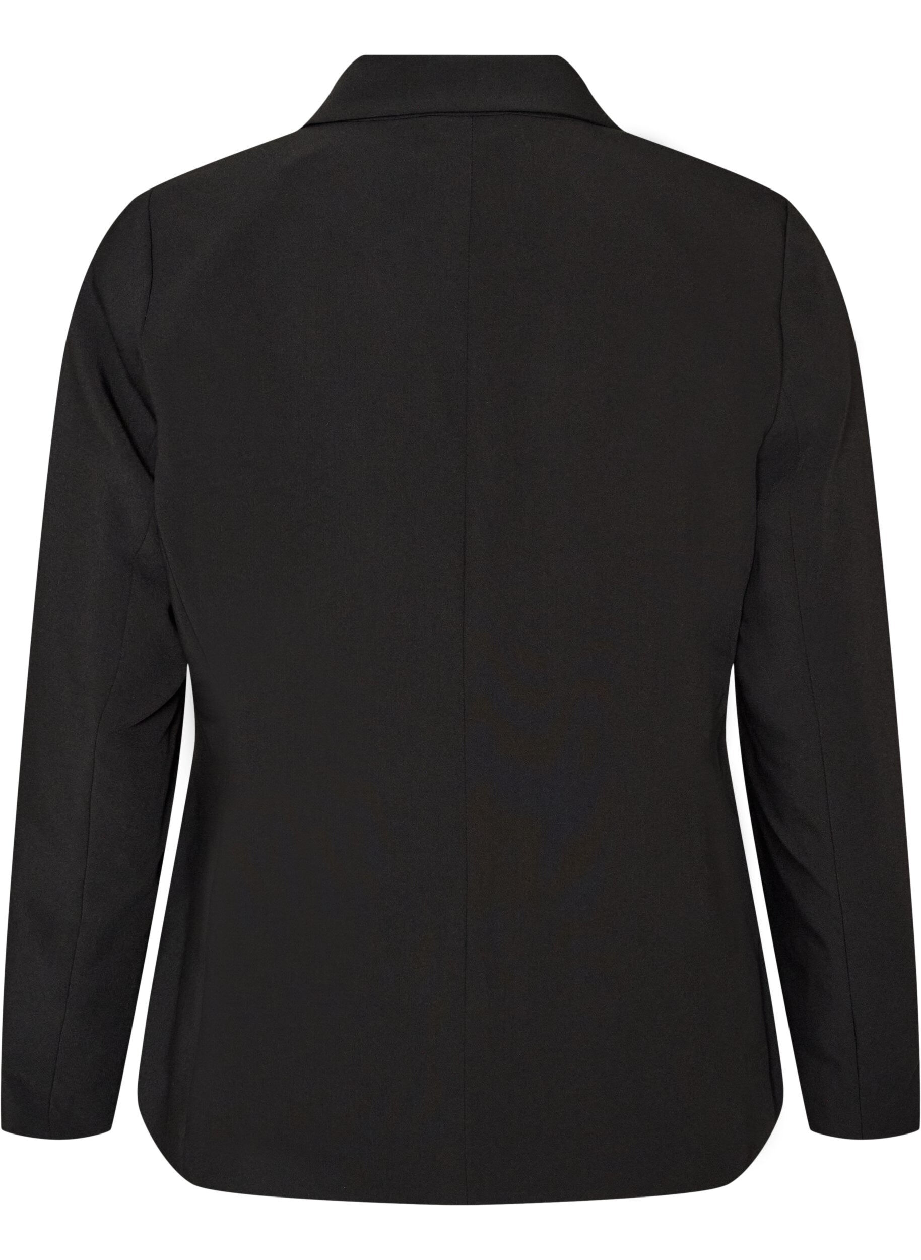 ZizziKlassischer Blazer mit 1-Knopf-Verschluss, Schwarz, Packshot image number 1