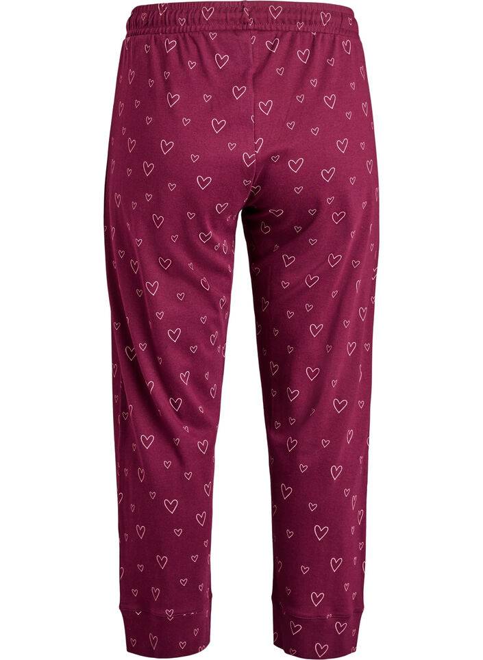 Baumwoll-Pyjamahose mit hohem Bund, Rot, Packshot image number 1