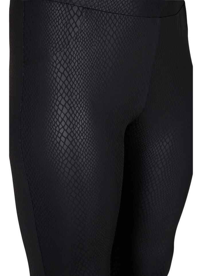 Leggings mit Tierprint, Black, Packshot image number 2
