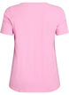 Einfarbiges Basic-T-Shirt aus Baumwolle, Pink, Packshot image number 1