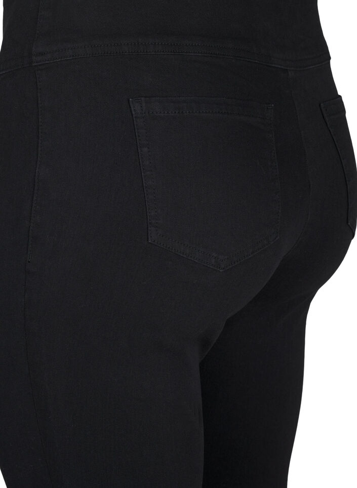 Elastische Jeggings mit hoher Taille, Schwarz, Packshot image number 3