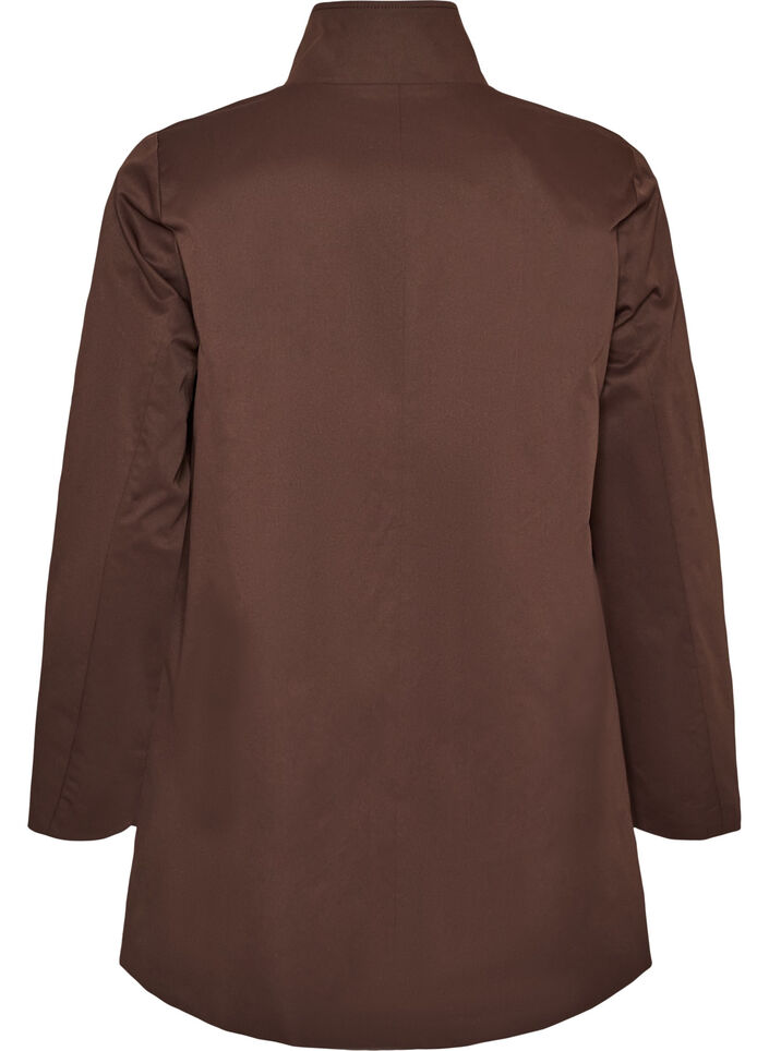 Fr&uuml;hlingsjacke aus wasserabweisendem Material mit A-Linie, Braun, Packshot image number 1