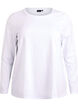 Basic Top aus Jersey mit langen &Auml;rmeln, Wei&szlig;, Packshot image number 0