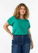 Kurz&auml;rmeliges T-Shirt aus einer Baumwollmischung, Gr&uuml;n, Model image number 0