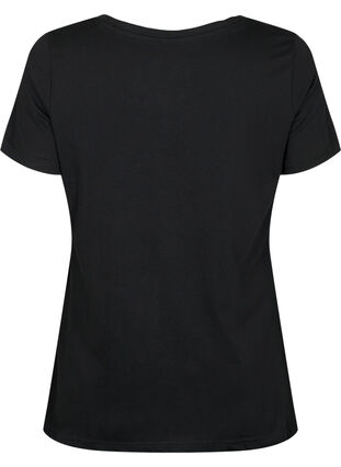 Baumwoll-T-Shirt mit kurzen Ärmeln, Black SOLD, Packshot image number 1
