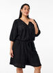 Playsuit mit kurzen Ärmeln und Bindegürtel, Black, Model image number 0