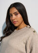 Strickbluse mit Knopfleiste, Beige, Model image number 3