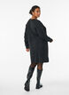 Gestricktes Minikleid mit gewelltem Saum und Schlitzen, Grau, Model image number 1