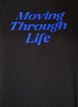 T-Shirt aus Baumwolle mit Textprint, Schwarz, Packshot image number 2