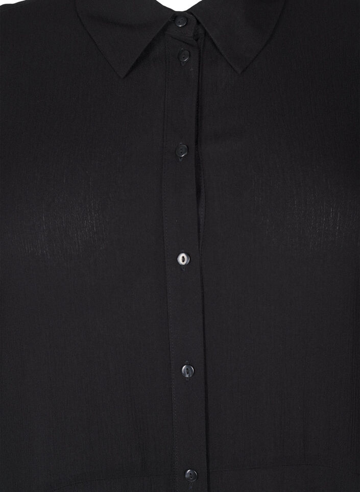 Midikleid mit kurzen &Auml;rmeln, Schwarz, Packshot image number 2