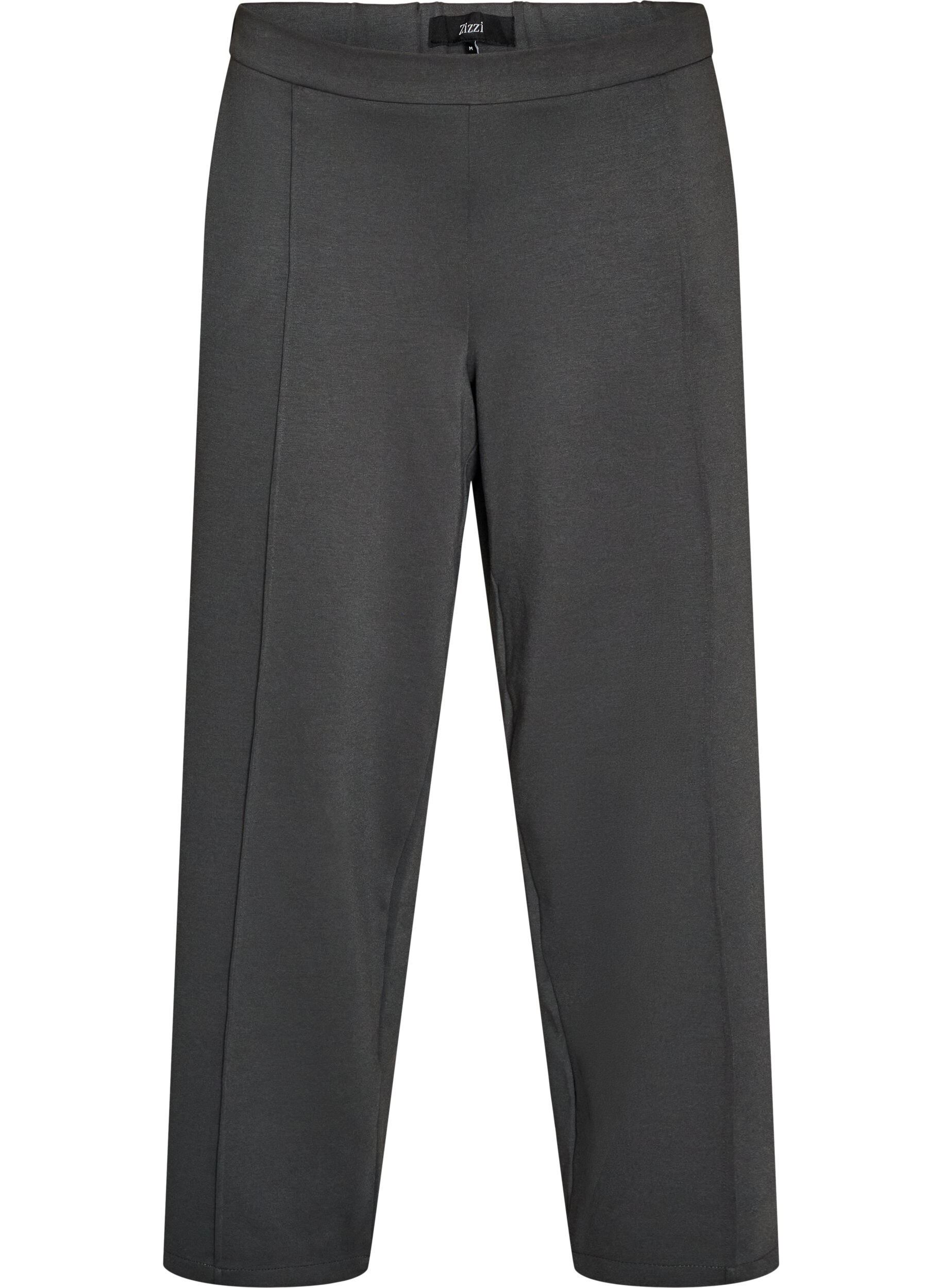 ZizziLockere Hose aus Jersey mit hoher Taille, Grau, Packshot image number 0