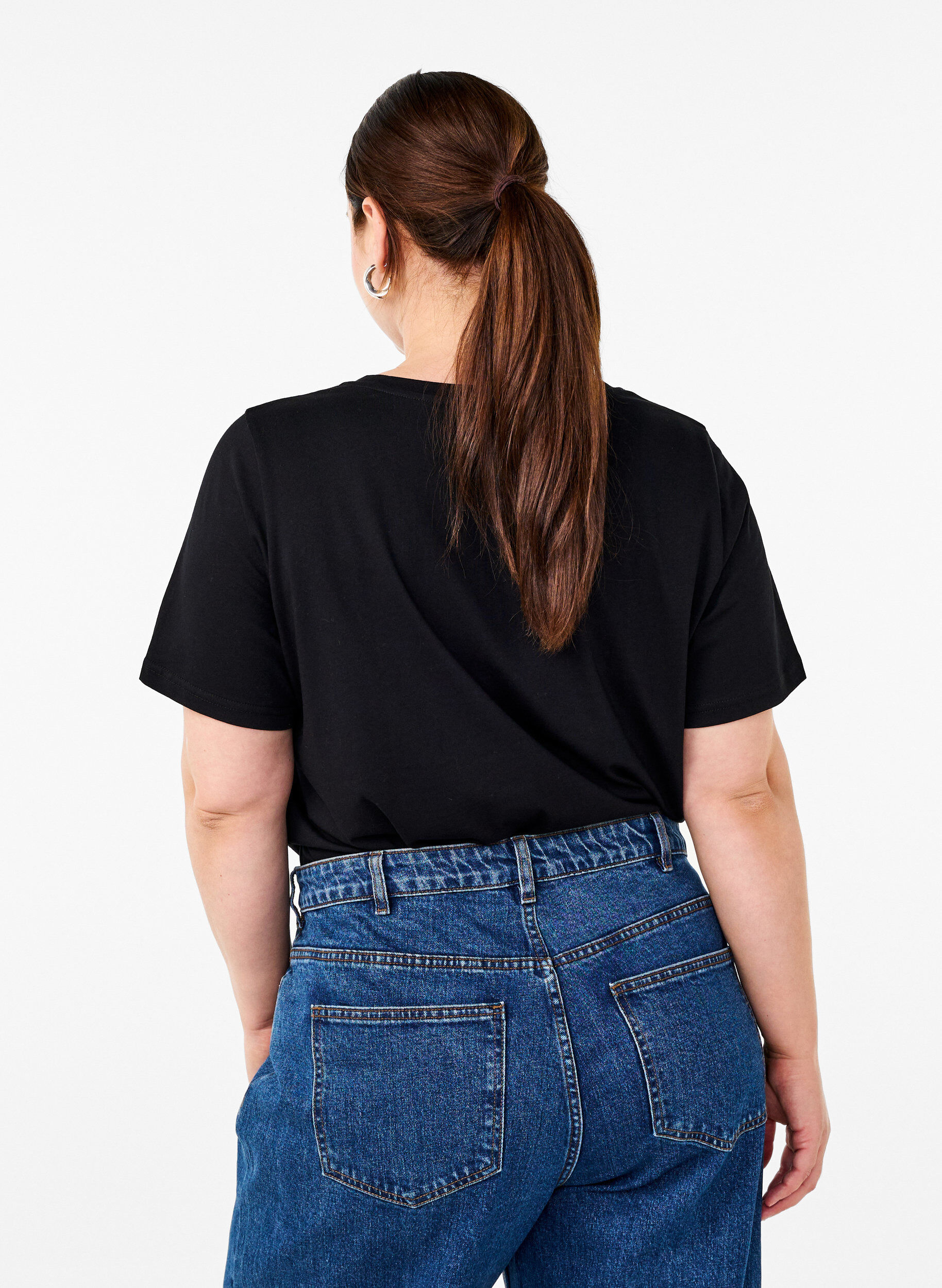 ZizziWeihnachtliche T-Shirts aus 100% Baumwolle, Black w. Drinks, Model image number 1